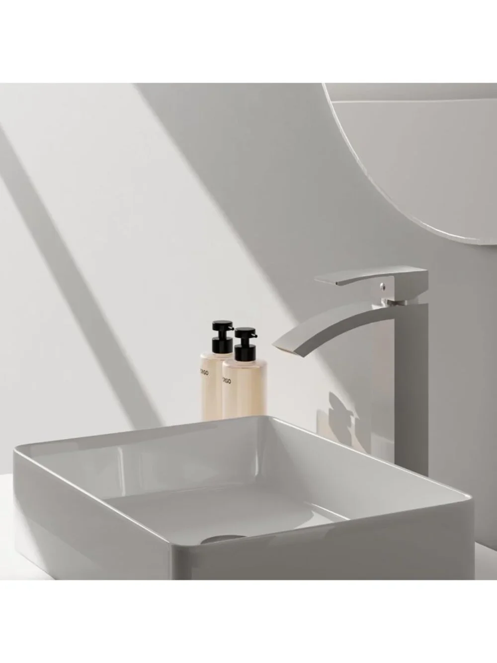 Stylish Brushed Nickel Waterfall Vessel Sink Faucet for Modern Bathrooms